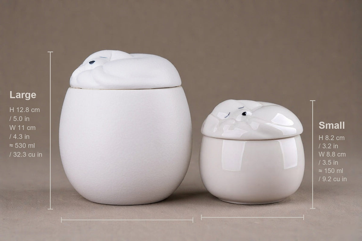 Napping — Ceramic Pet Memorial Keepsake Urn