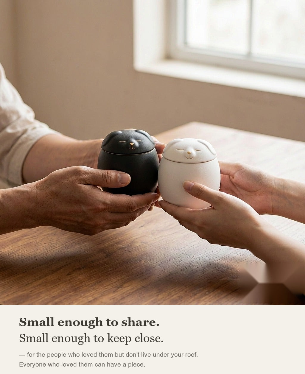 Ceramic Pet Cremation Keepsake Urn for Ashes — "In Another Form" Hand-Glazed Mini Jar