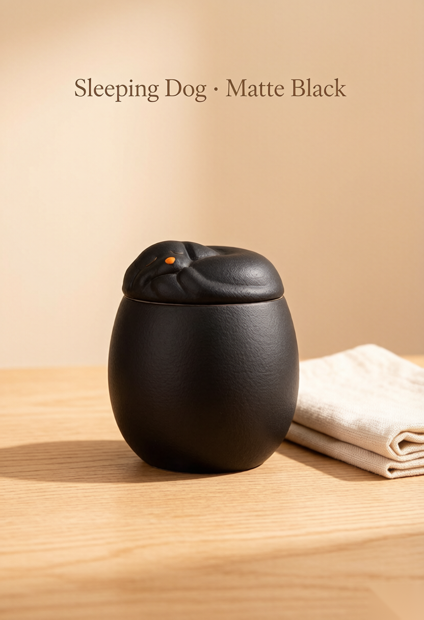 Napping — Ceramic Pet Memorial Keepsake Urn