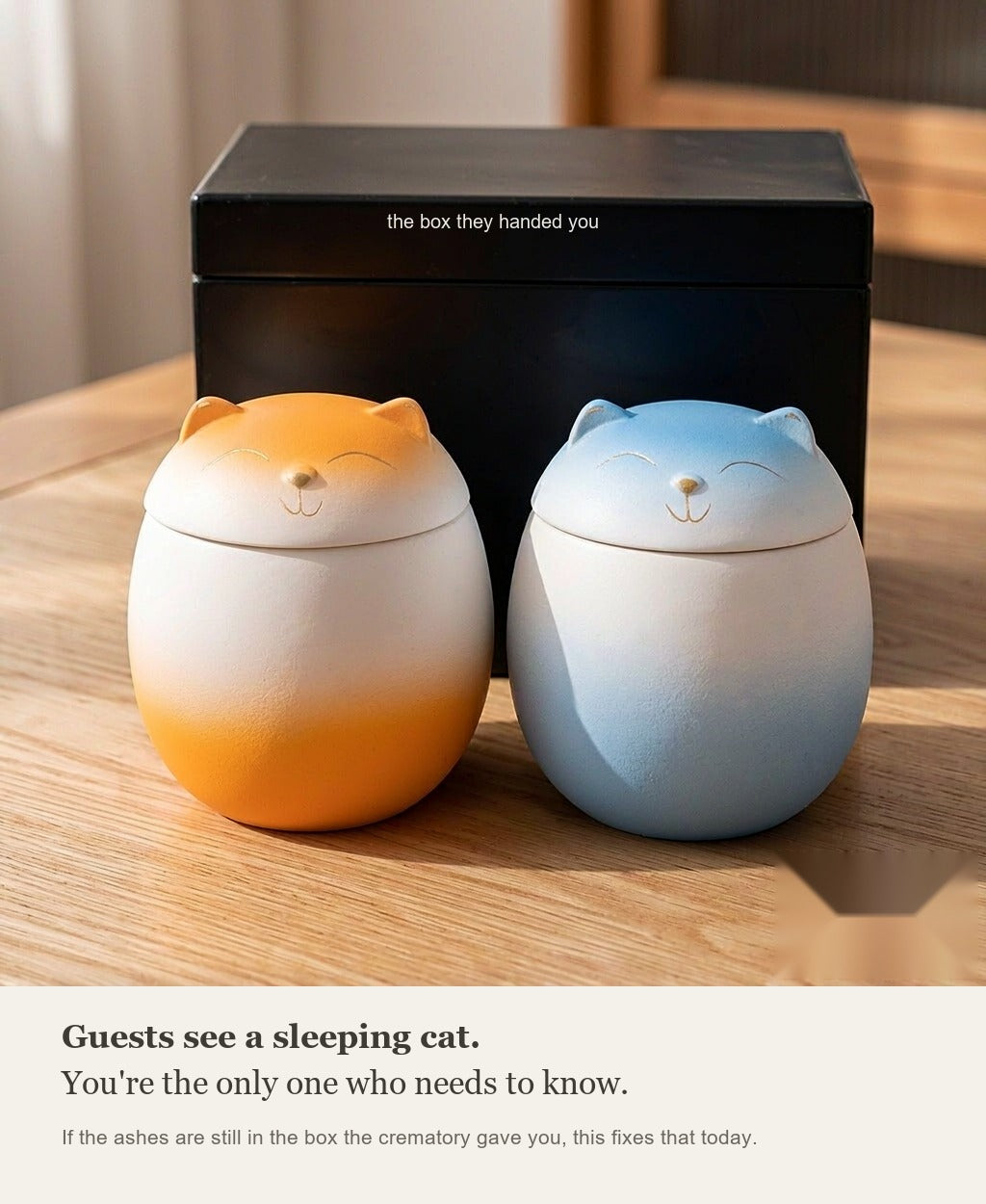 Ceramic Pet Cremation Keepsake Urn for Ashes — "In Another Form" Hand-Glazed Mini Jar