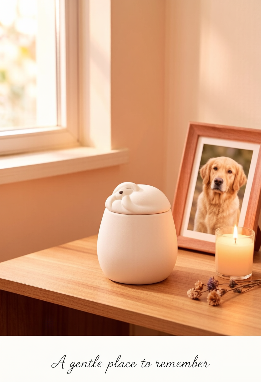 Napping — Ceramic Pet Memorial Keepsake Urn