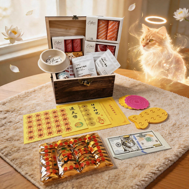 Pet Rainbow‑Bridge Premium Farewell Service | Multi‑Person Ritual Team, 3 Messages From Your Pet, Vlog & Custom Car Charm