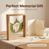 Hand-Carved Natural Leaf Pet Memorial Art