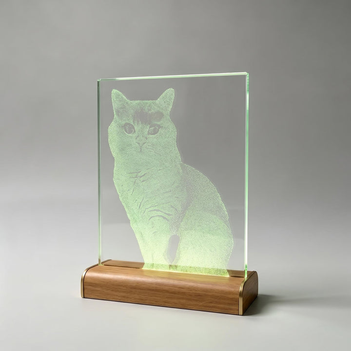 Intangible Heritage Hammered Glass Pet Painting