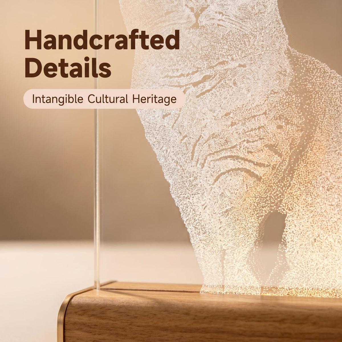 Intangible Heritage Hammered Glass Pet Painting