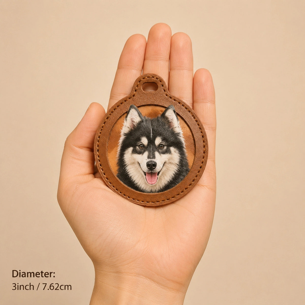 Leather Hand-Carved Pet Keepsake Charm