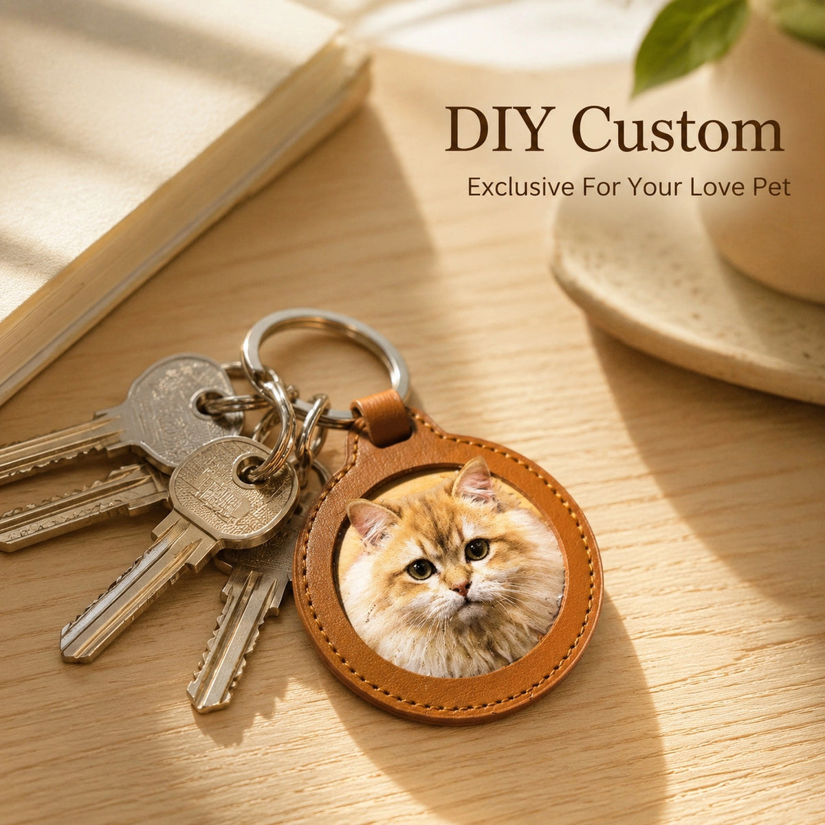 Leather Hand-Carved Pet Keepsake Charm