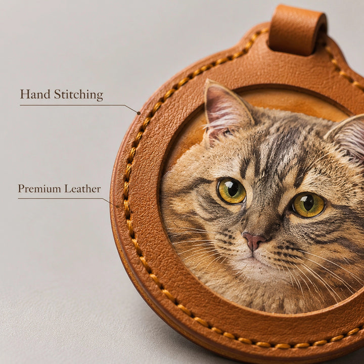 Leather Hand-Carved Pet Keepsake Charm