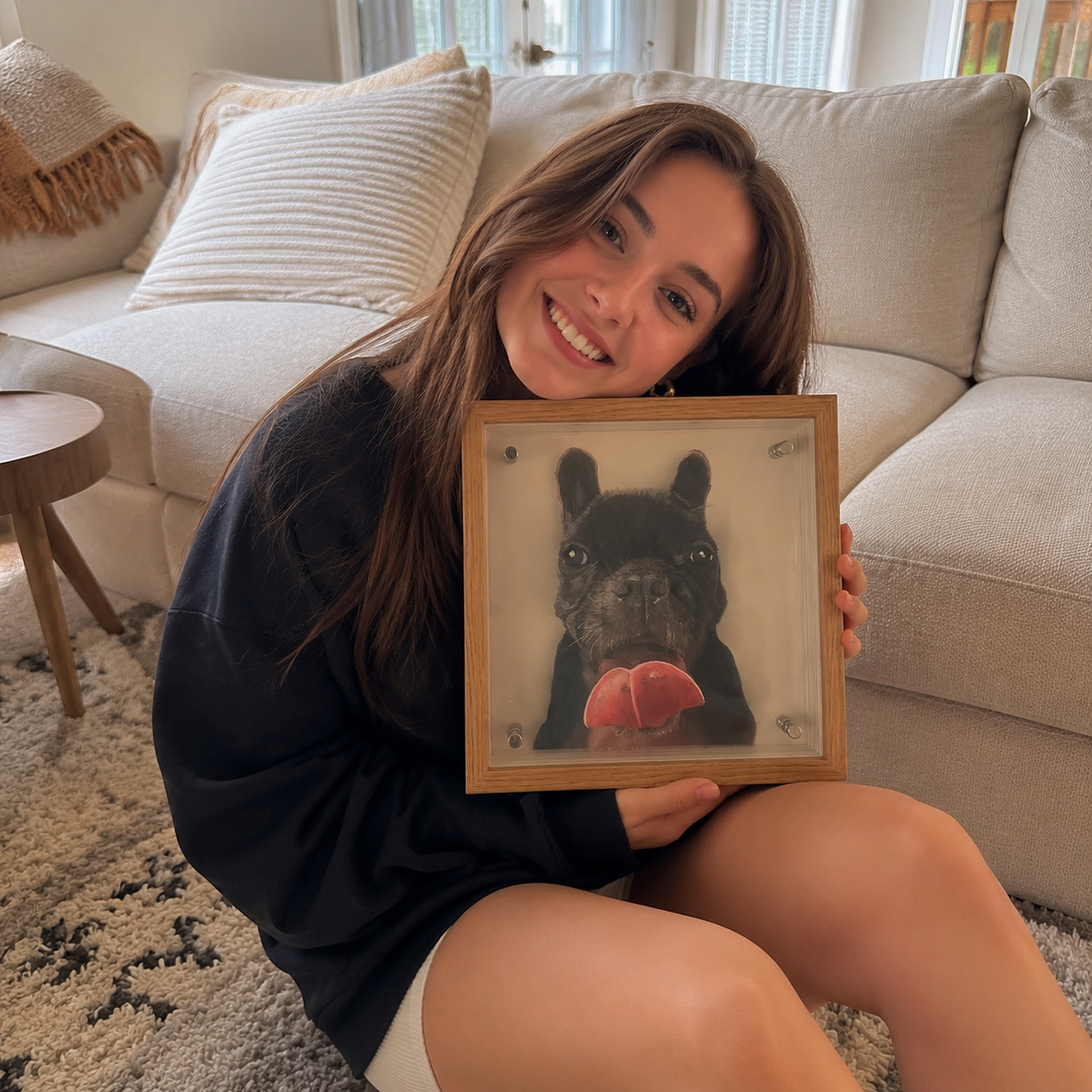 3D Acrylic Layered Pet Portrait