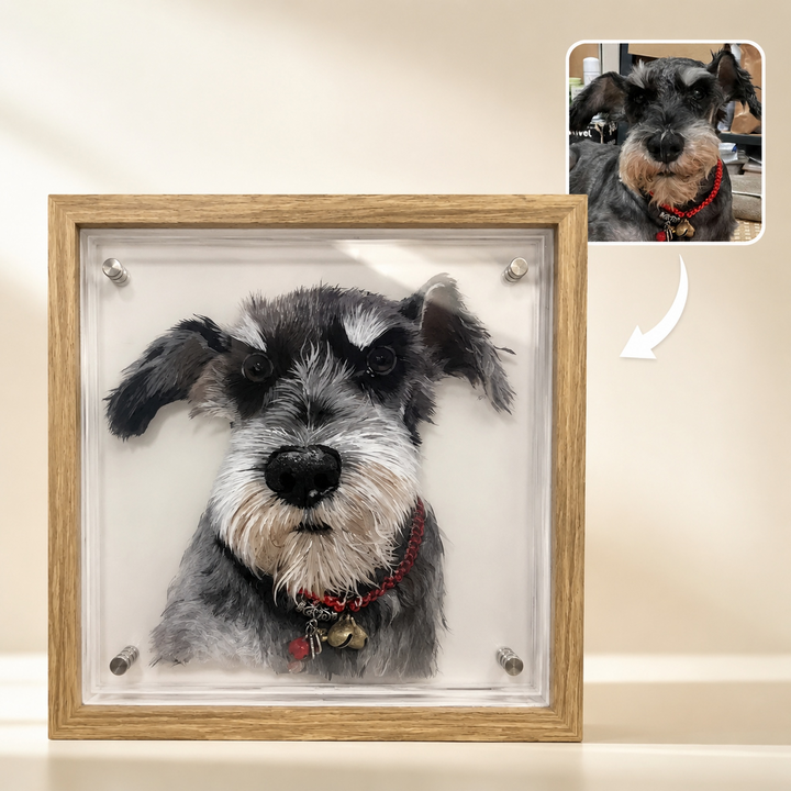 3D Acrylic Layered Pet Portrait