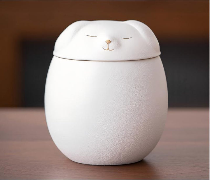 Ceramic Pet Cremation Keepsake Urn for Ashes — "In Another Form" Hand-Glazed Mini Jar