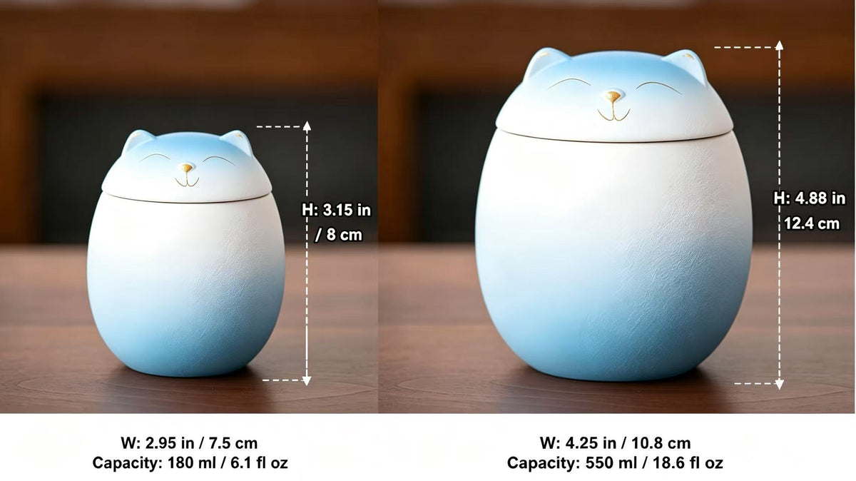 Ceramic Pet Cremation Keepsake Urn for Ashes — "In Another Form" Hand-Glazed Mini Jar